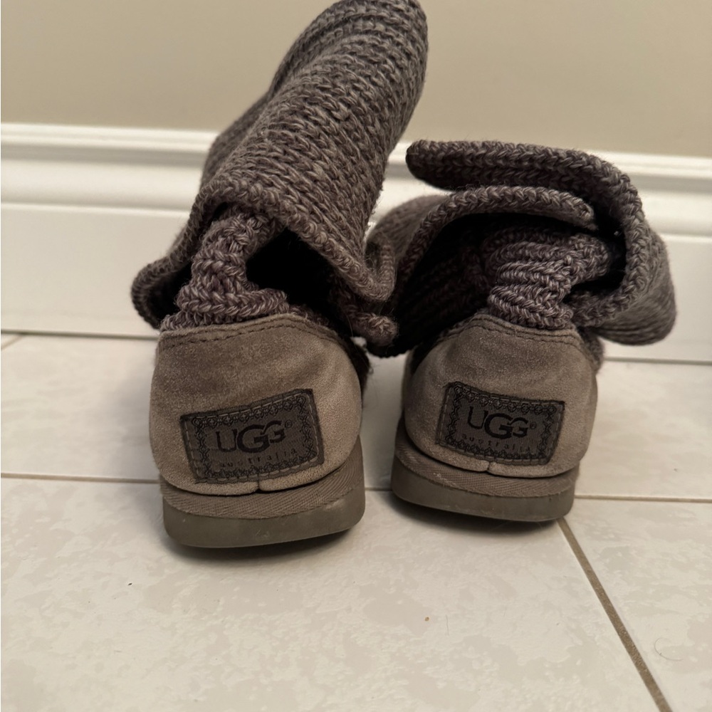 UGG Gray Knit Boots